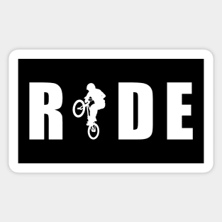 RIDE BMX White Logo Sticker